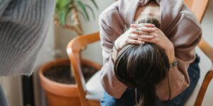 Trauma therapy session focused on healing and support